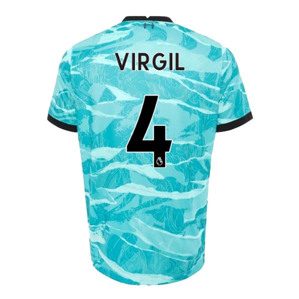 Trikot Liverpool NO.4 Virgil Auswarts 2020-21 Blau Fussballtrikots Günstig